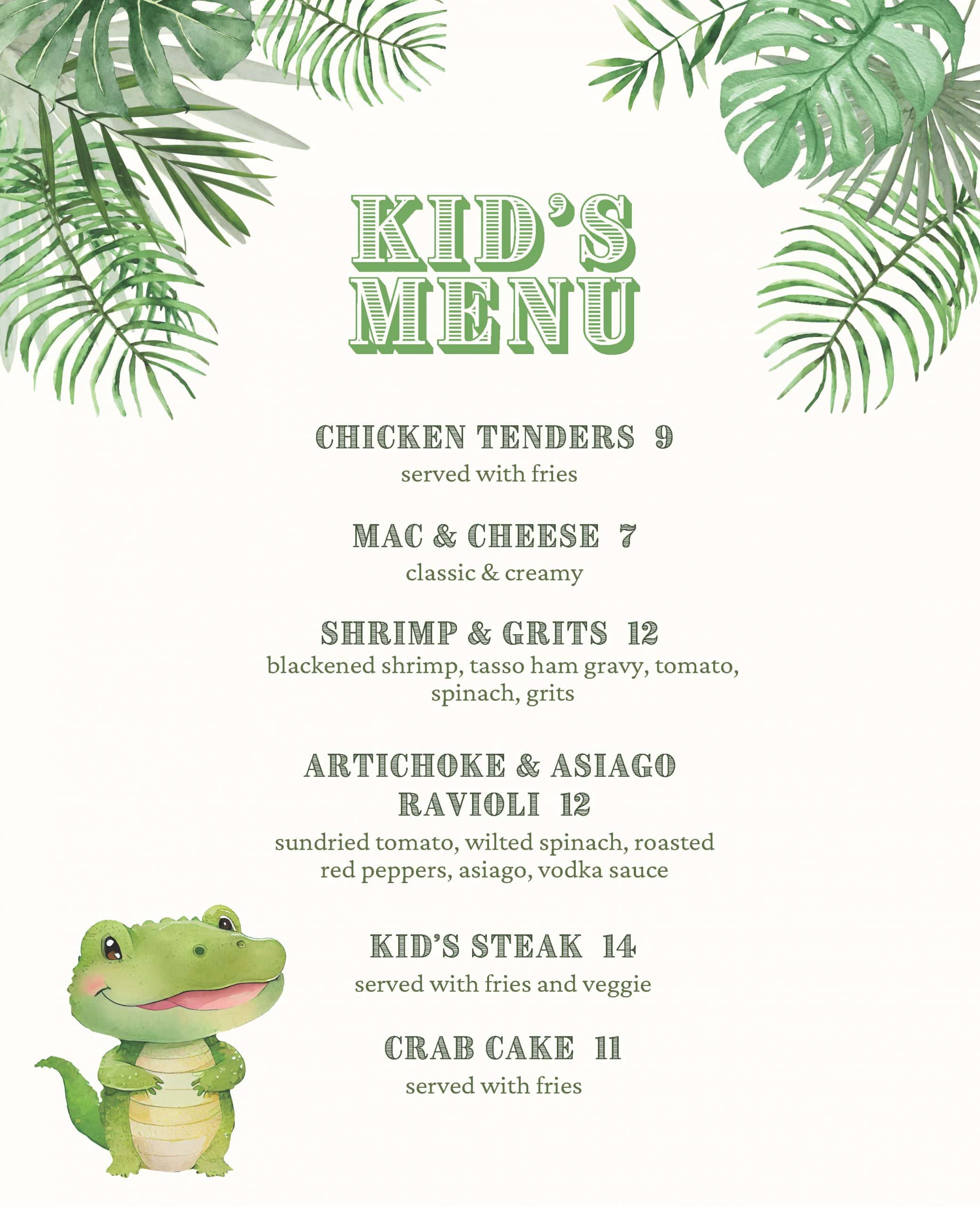 Kid's Menu Brittany