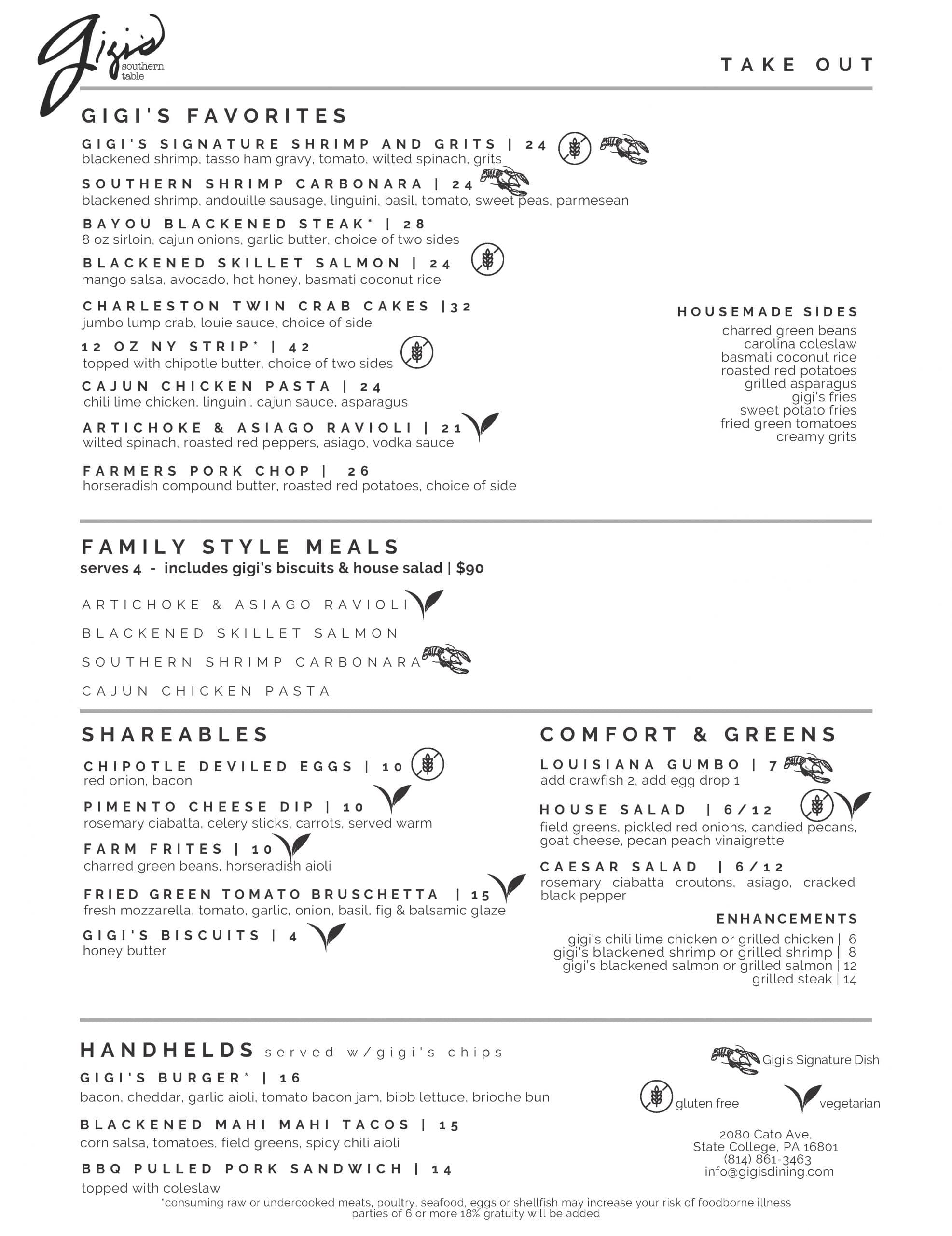 Take Out Menu 8.9 Brittany