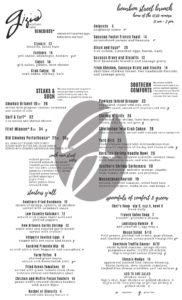 Brunch Menu
